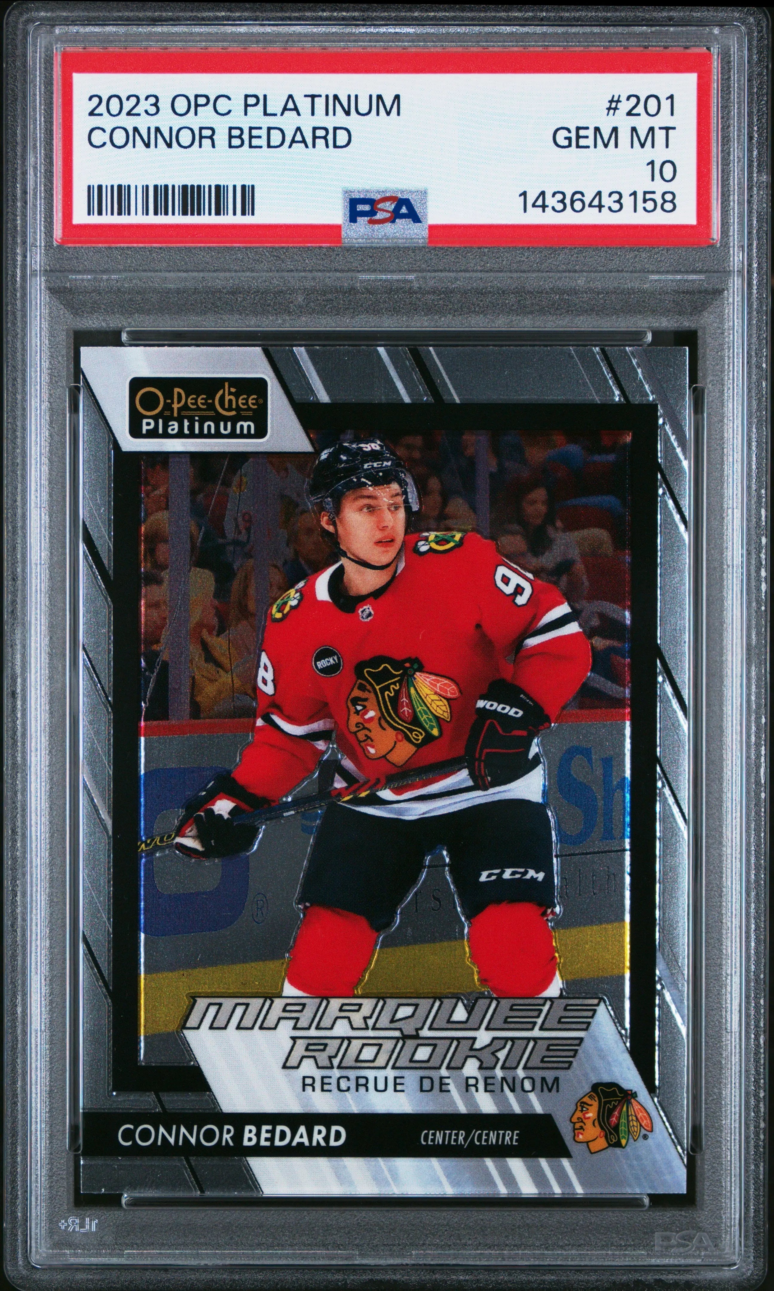 2023 Upper Deck O-Pee-Chee Platinum Rookie Connor Bedard RC PSA 10 
