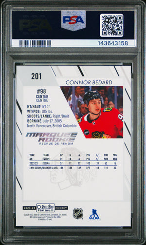 2023 Upper Deck O-Pee-Chee Platinum Rookie Connor Bedard RC PSA 10 