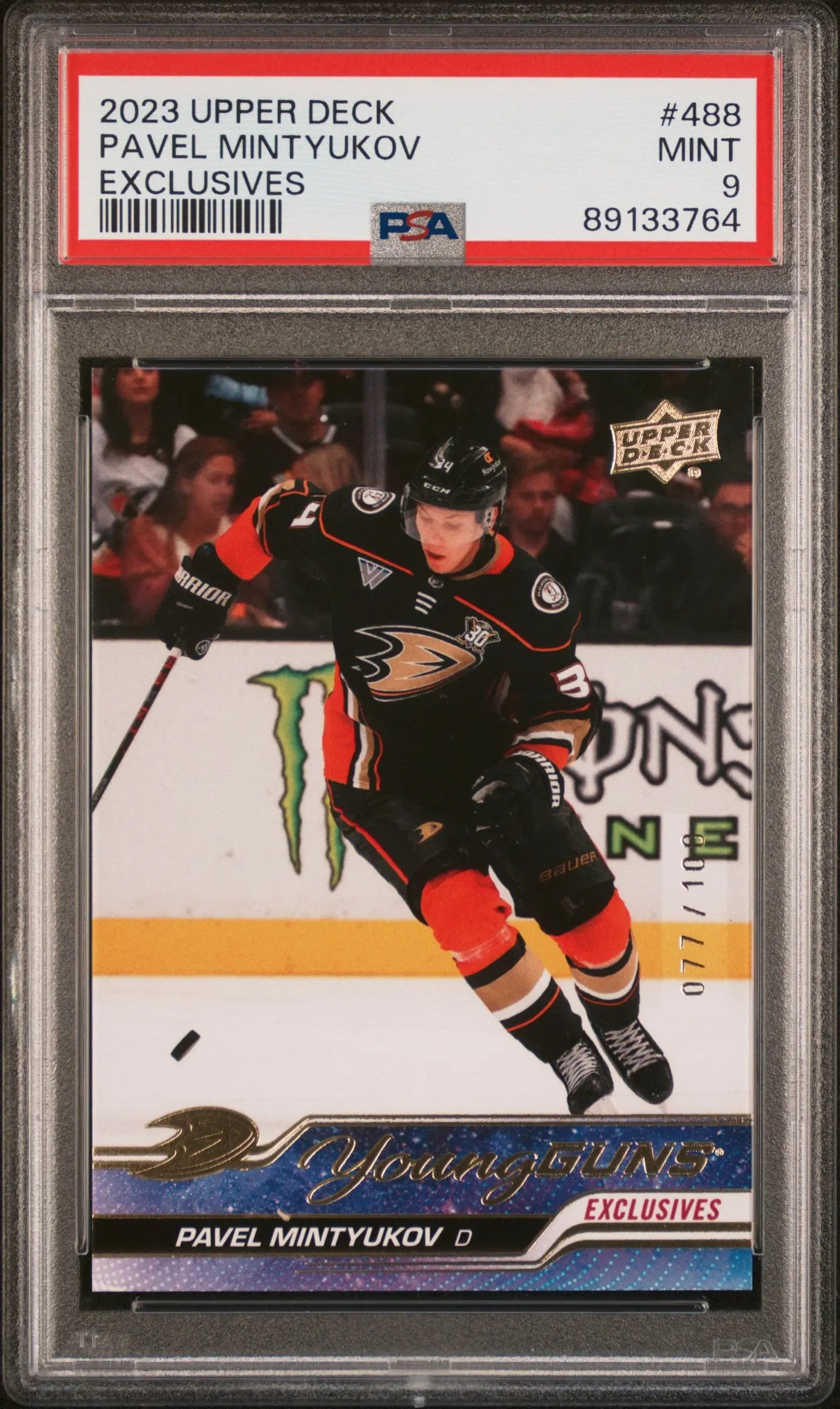 2023 Upper Deck Pavel Series 2 Young Guns Rookie Mintyukov Exclusives /100 PSA 9 