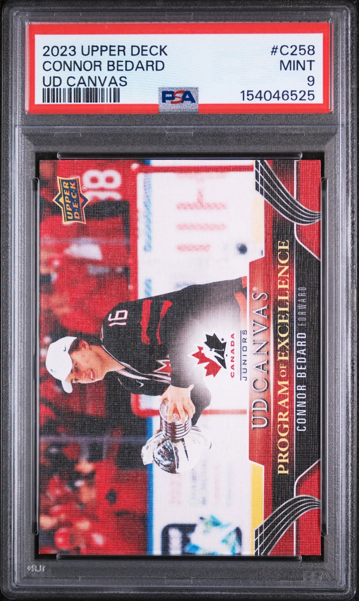 2023 Upper Deck Series 2 UD Canvas Rookie Connor Bedard RC PSA 9 