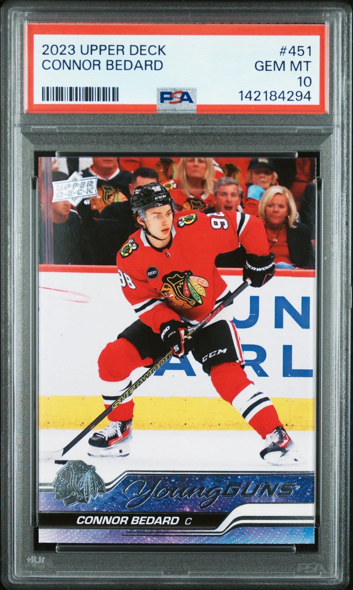 2023 Upper Deck Series 2 Young Guns Rookie Connor Bedard RC PSA 10 