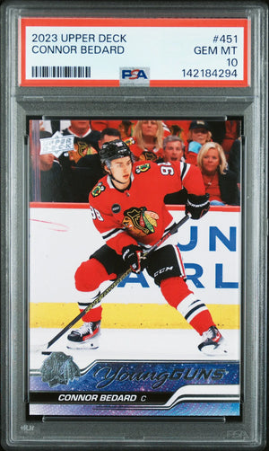 2023 Upper Deck Series 2 Young Guns Rookie Connor Bedard RC PSA 10 