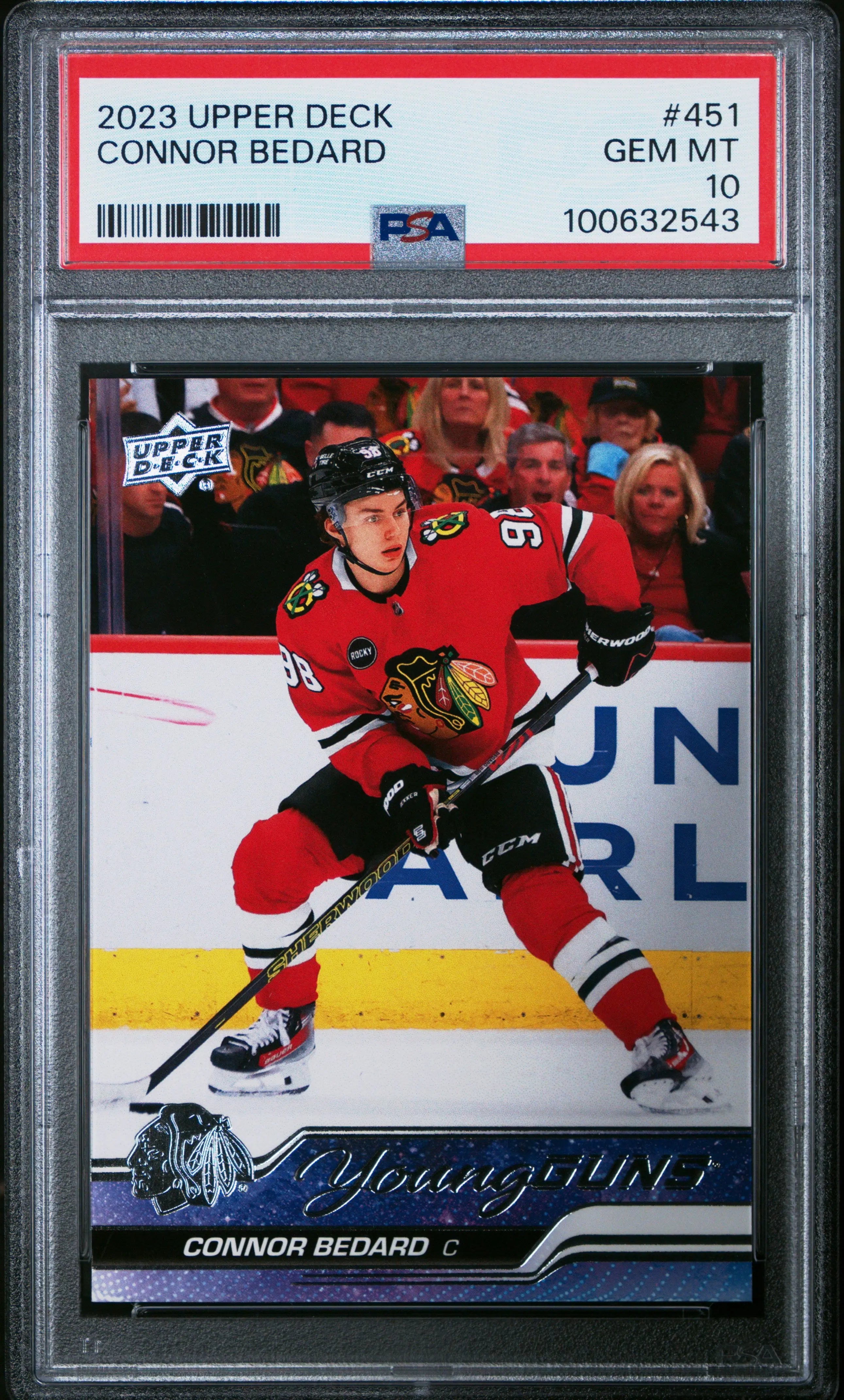2023 Upper Deck Series 2 Young Guns Rookie Connor Bedard RC PSA 10 