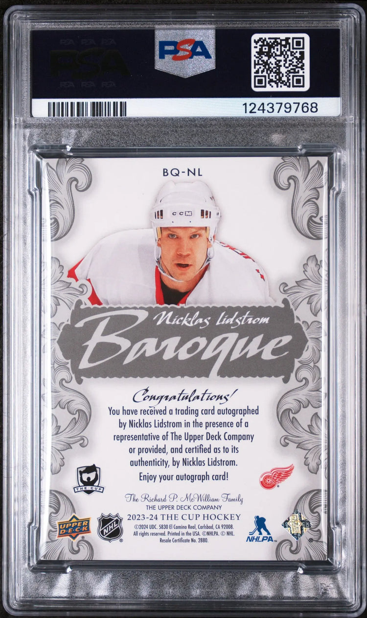 2023 Upper Deck The Cup Baroque Autographs Auto Nicklas Lidstrom  PSA 10 