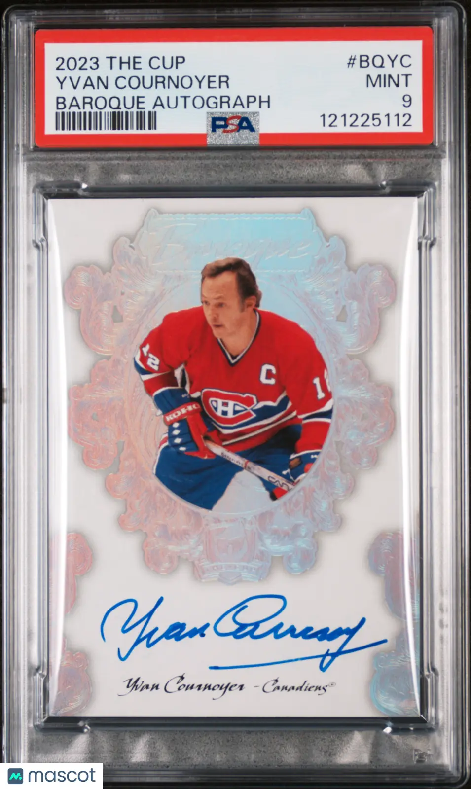 2023 Upper Deck The Cup Baroque Autographs Auto Yvan Cournoyer PSA 9 