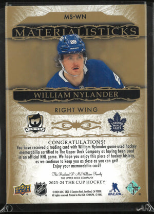 2023 Upper Deck The Cup Materialisticks WIlliam Nylander Patch 12/25 