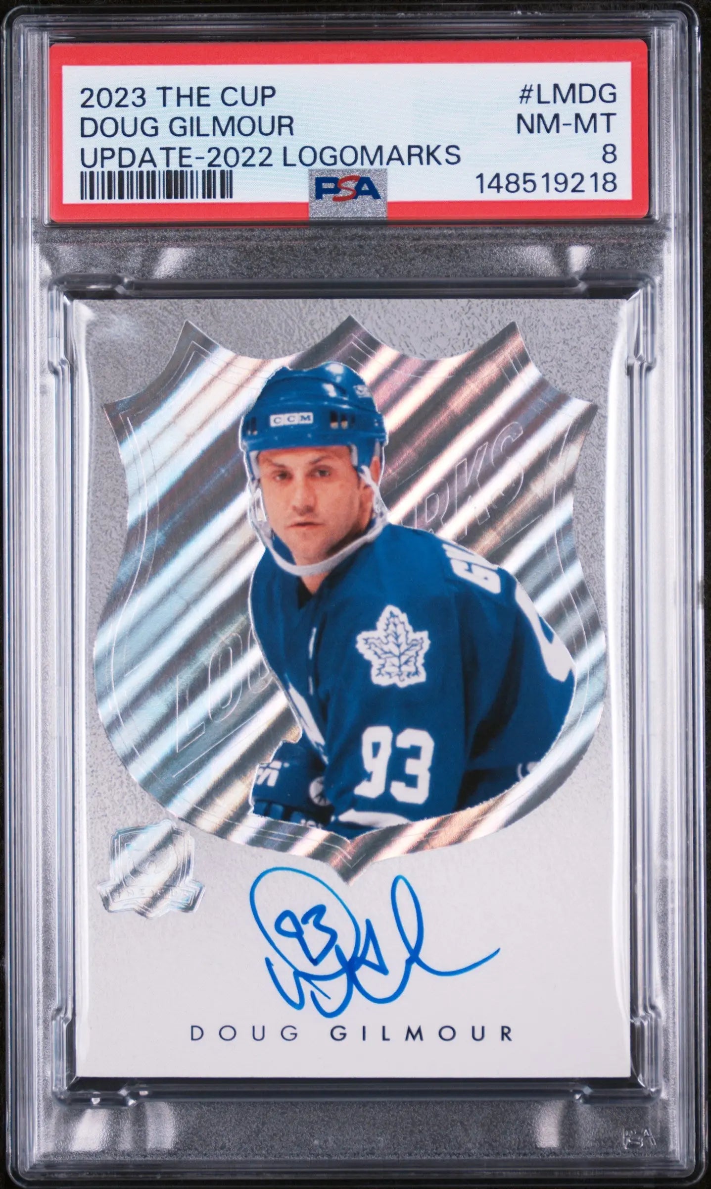 2023 Upper Deck The Cup Update Autograph Doug Gilmour Auto 2022 Logomarks PSA 8 