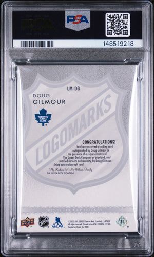 2023 Upper Deck The Cup Update Autograph Doug Gilmour Auto 2022 Logomarks PSA 8 