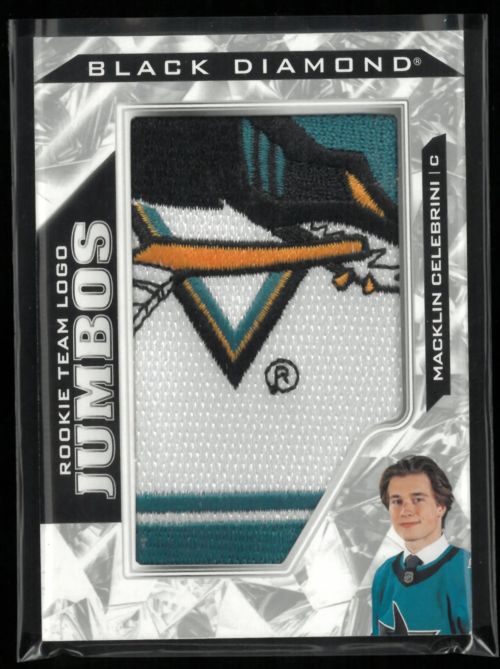 2024-25 Black Diamond Rookie Team Logo Jumbos Macklin Celebrini RC 