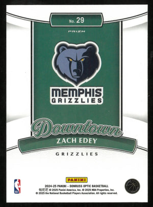 2024-25 Donruss Optic Basketball Zach Edey  RC Rookie Downtown! 