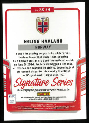 2024-25 Donruss Soccer Erling Haaland Signature Series Auto 