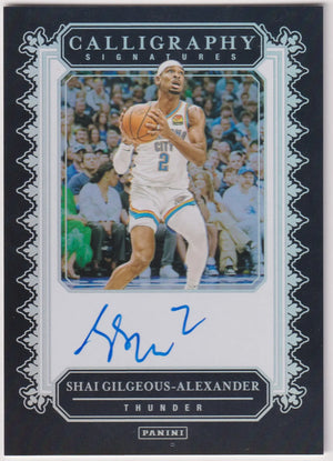 2024-25 Panini Calligraphy Signatures Autograph Shai Gilgeous-Alexander Auto 