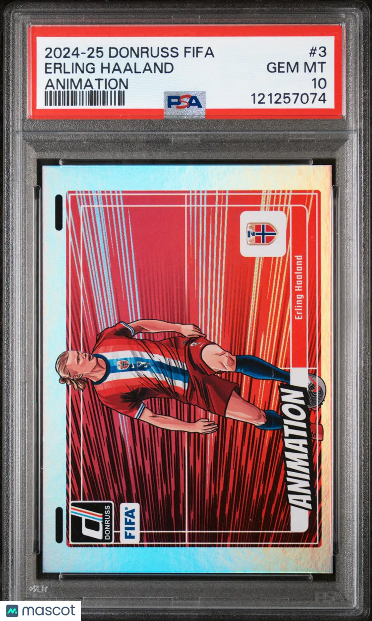 2024-25 Panini Donruss FIFA Animation Erling Haaland #3 PSA 10 