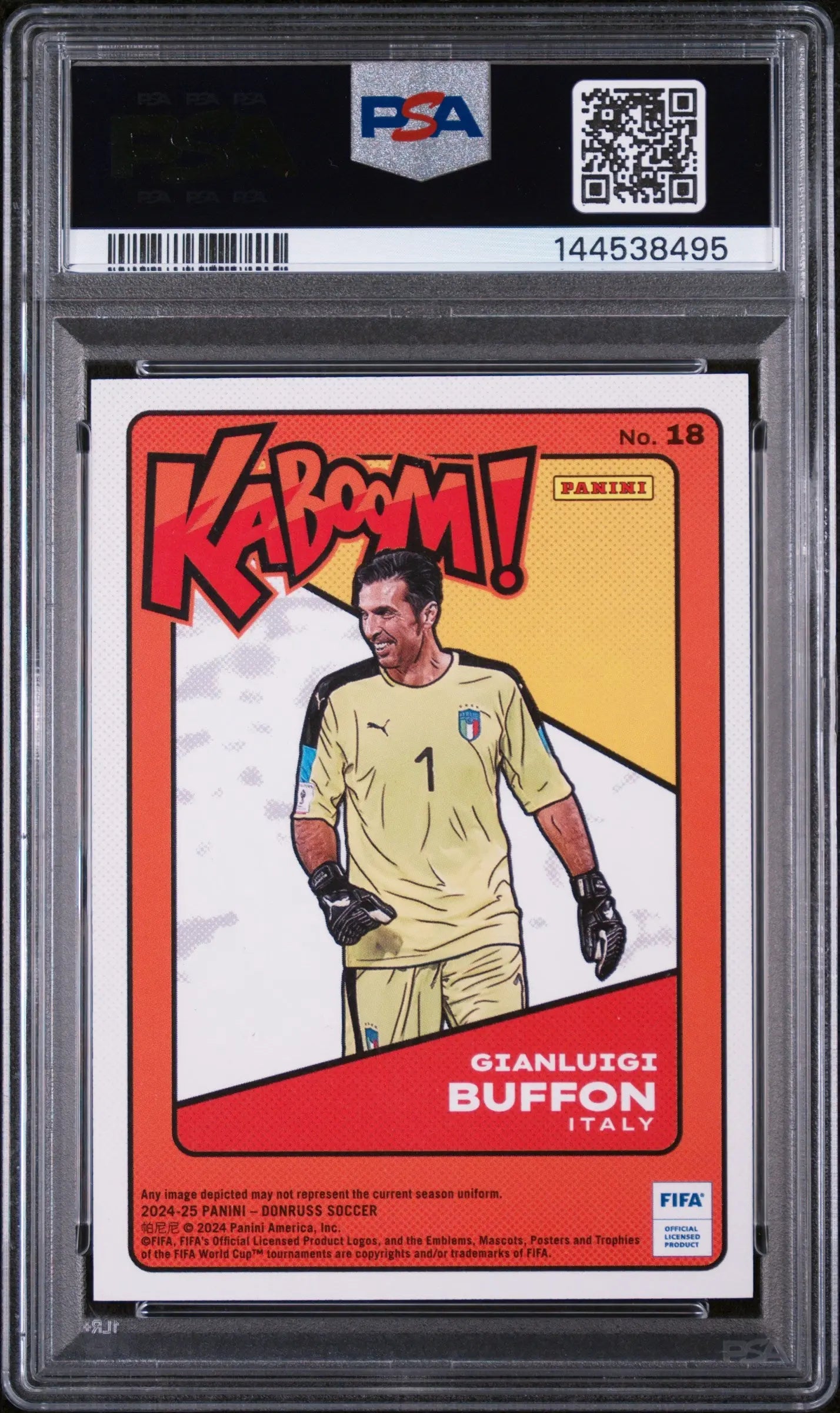 2024-25 Panini Donruss FIFA Kaboom! Gianluigi Buffon #18 PSA 10 