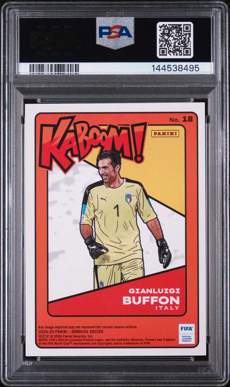 2024-25 Panini Donruss FIFA Kaboom! Gianluigi Buffon #18 PSA 10 