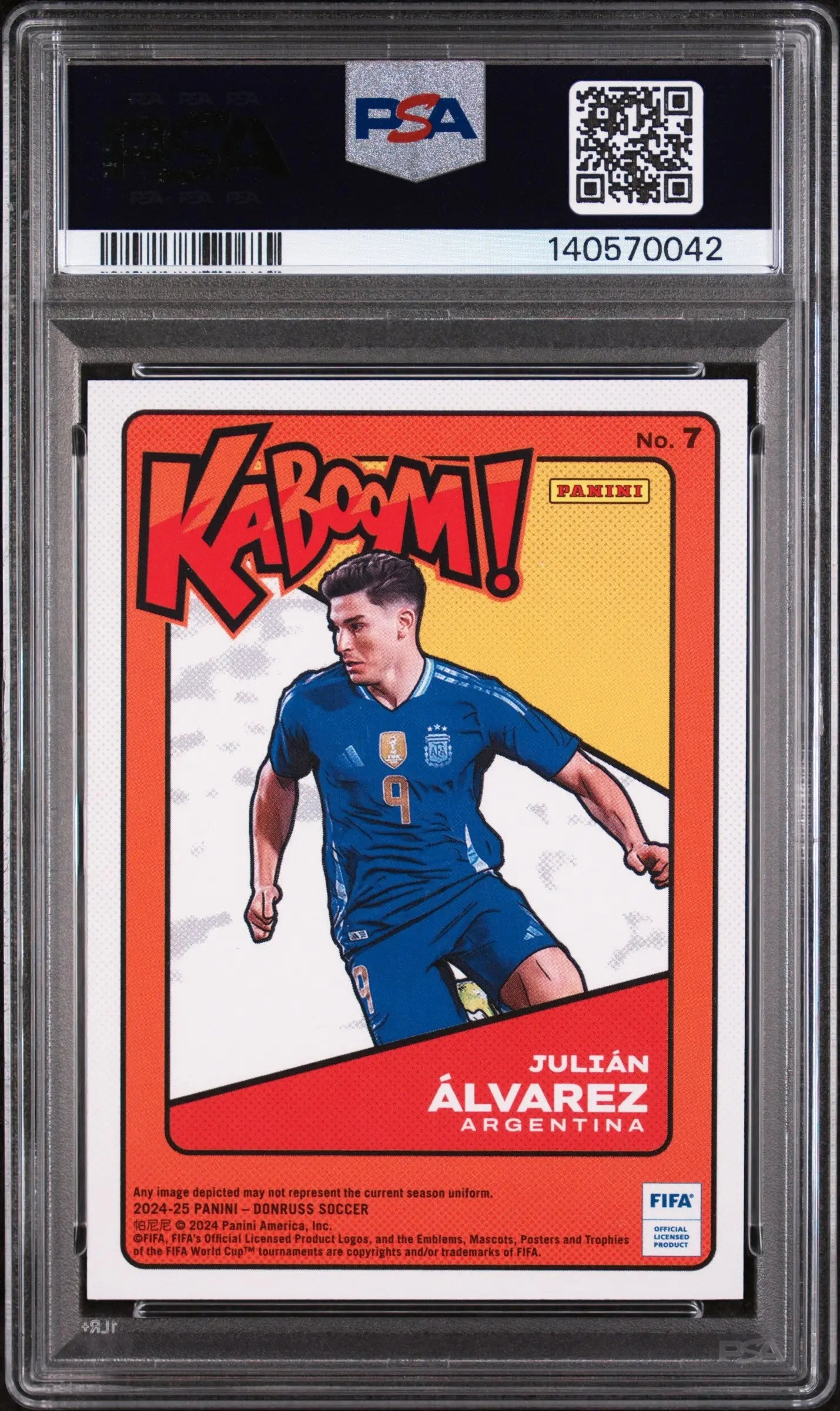 2024-25 Panini Donruss FIFA Kaboom! Julian Alvarez  PSA 9 