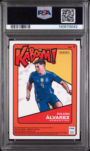 2024-25 Panini Donruss FIFA Kaboom! Julian Alvarez  PSA 9 