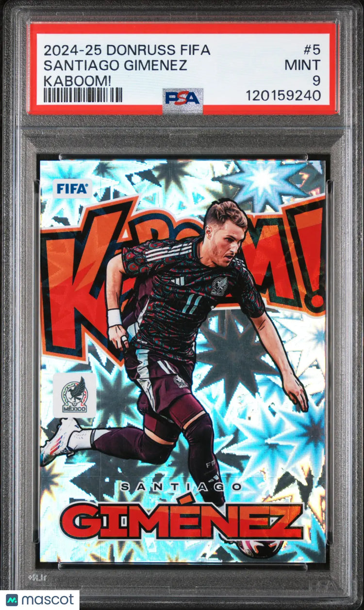 2024-25 Panini Donruss FIFA Kaboom! Santiago Gimenez #5 PSA 9 