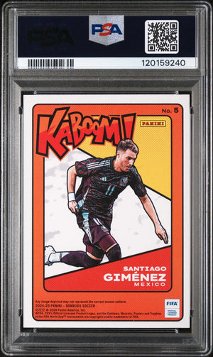 2024-25 Panini Donruss FIFA Kaboom! Santiago Gimenez #5 PSA 9 