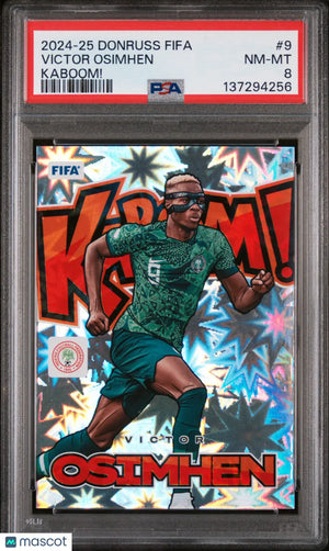 2024-25 Panini Donruss FIFA Kaboom! Victor Osimhen #9 PSA 8 