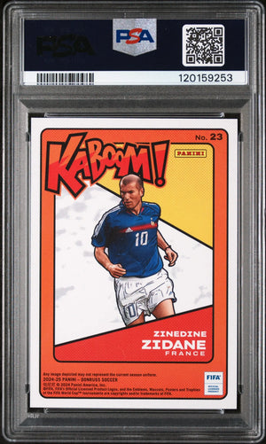 2024-25 Panini Donruss FIFA Kaboom! Zinedine Zidane #23 PSA 9 