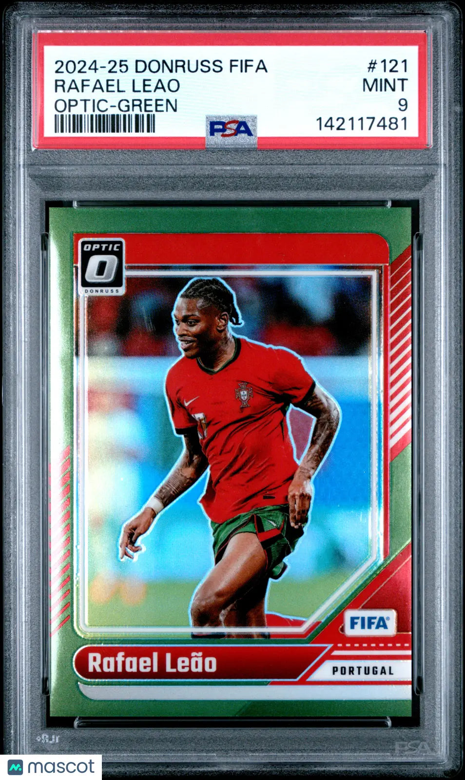 2024-25 Panini Donruss FIFA Rafael Leao #121 Optic Green PSA 9 /5 
