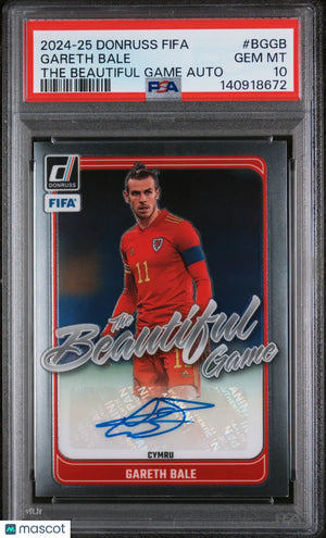 2024-25 Panini Donruss FIFA The Beautiful Game Autograph Auto Gareth Bale PSA 10 