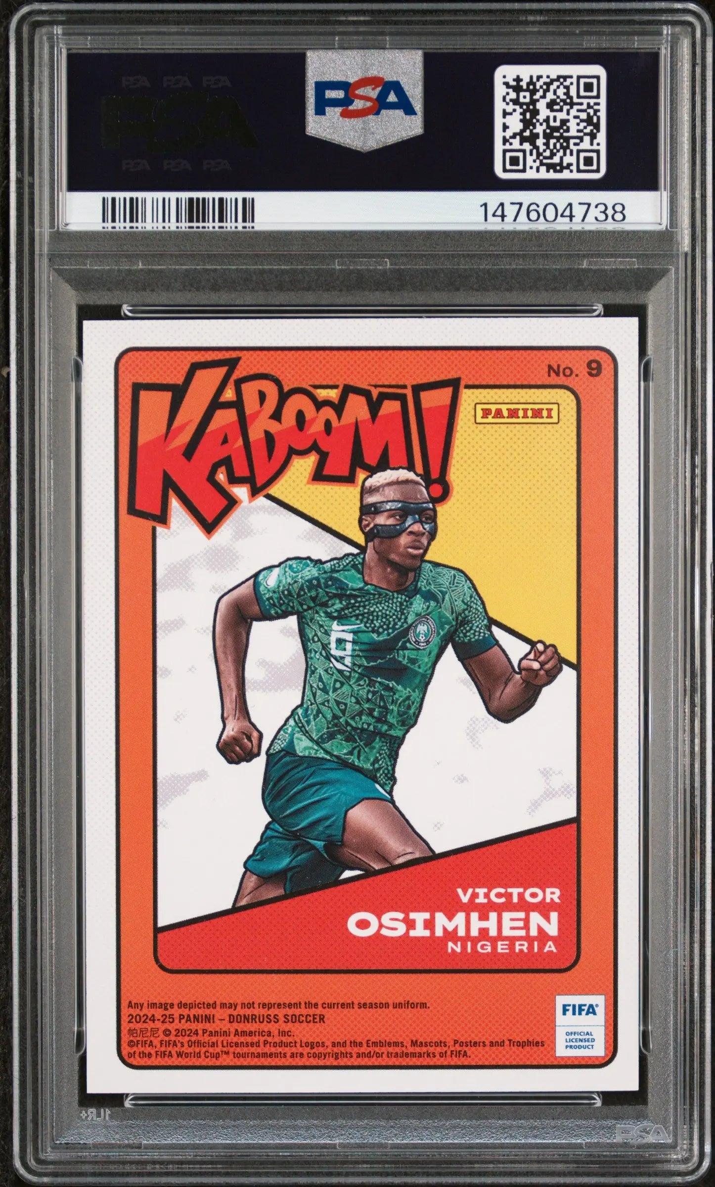 2024-25 Panini Donruss Fifa Kaboom! Victor Osimhen PSA 9 