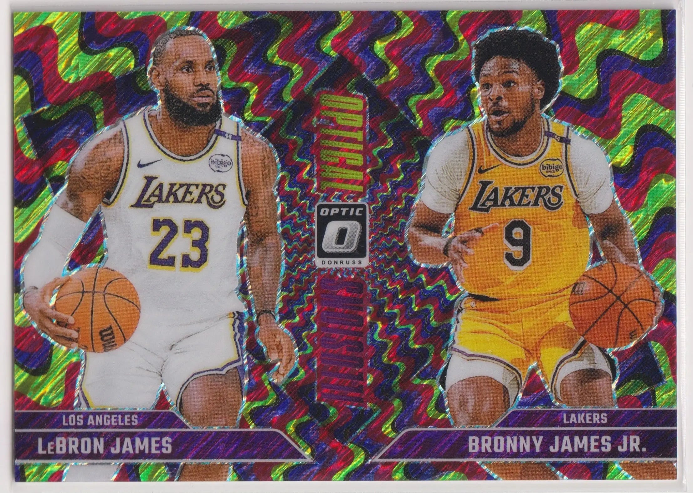 2024-25 Panini Donruss Optical Illusions Lebron James/ Bronny James Jr /75 