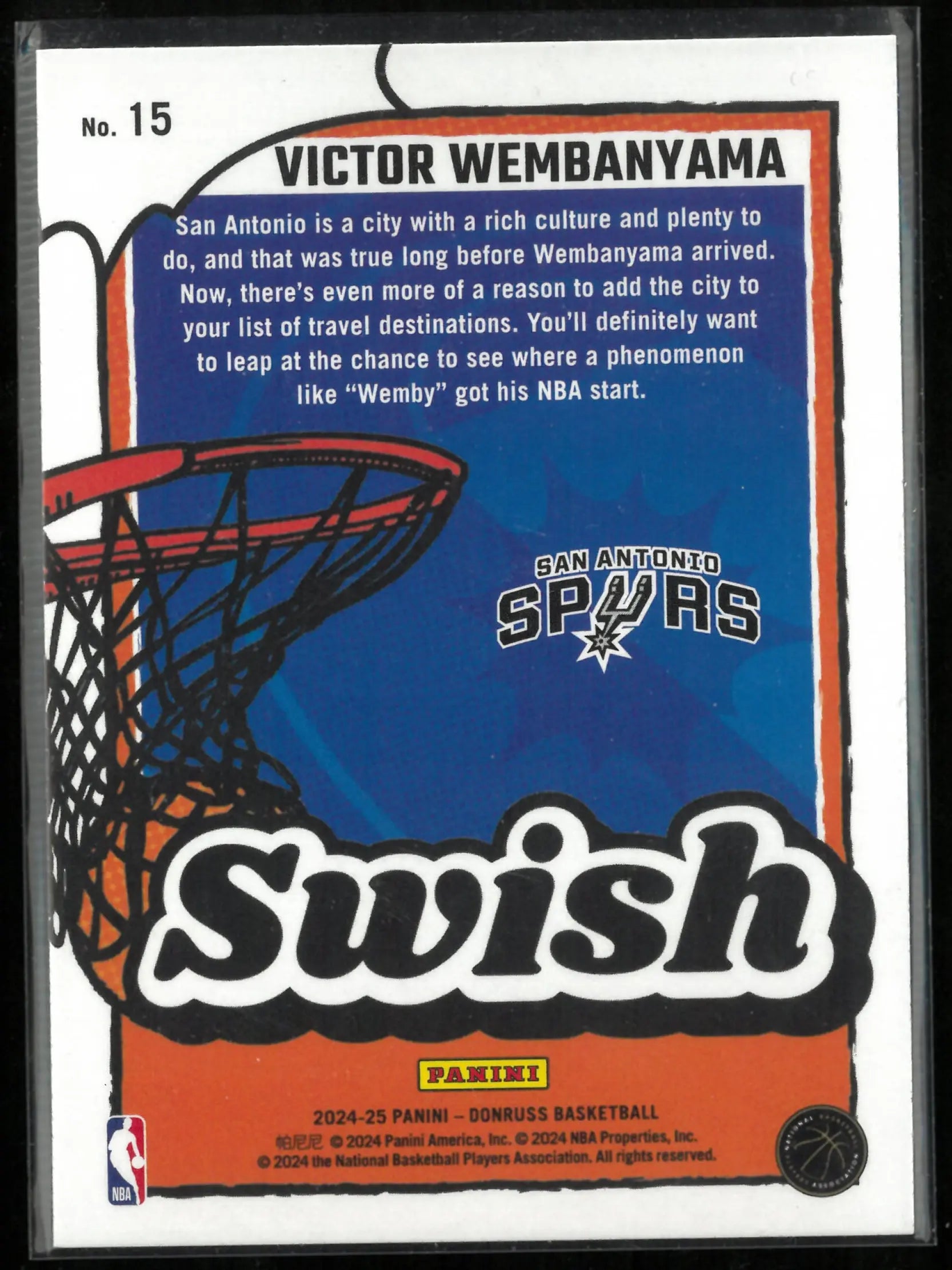 2024-25 Panini Donruss Swish Victor Wembanyama Diamond 