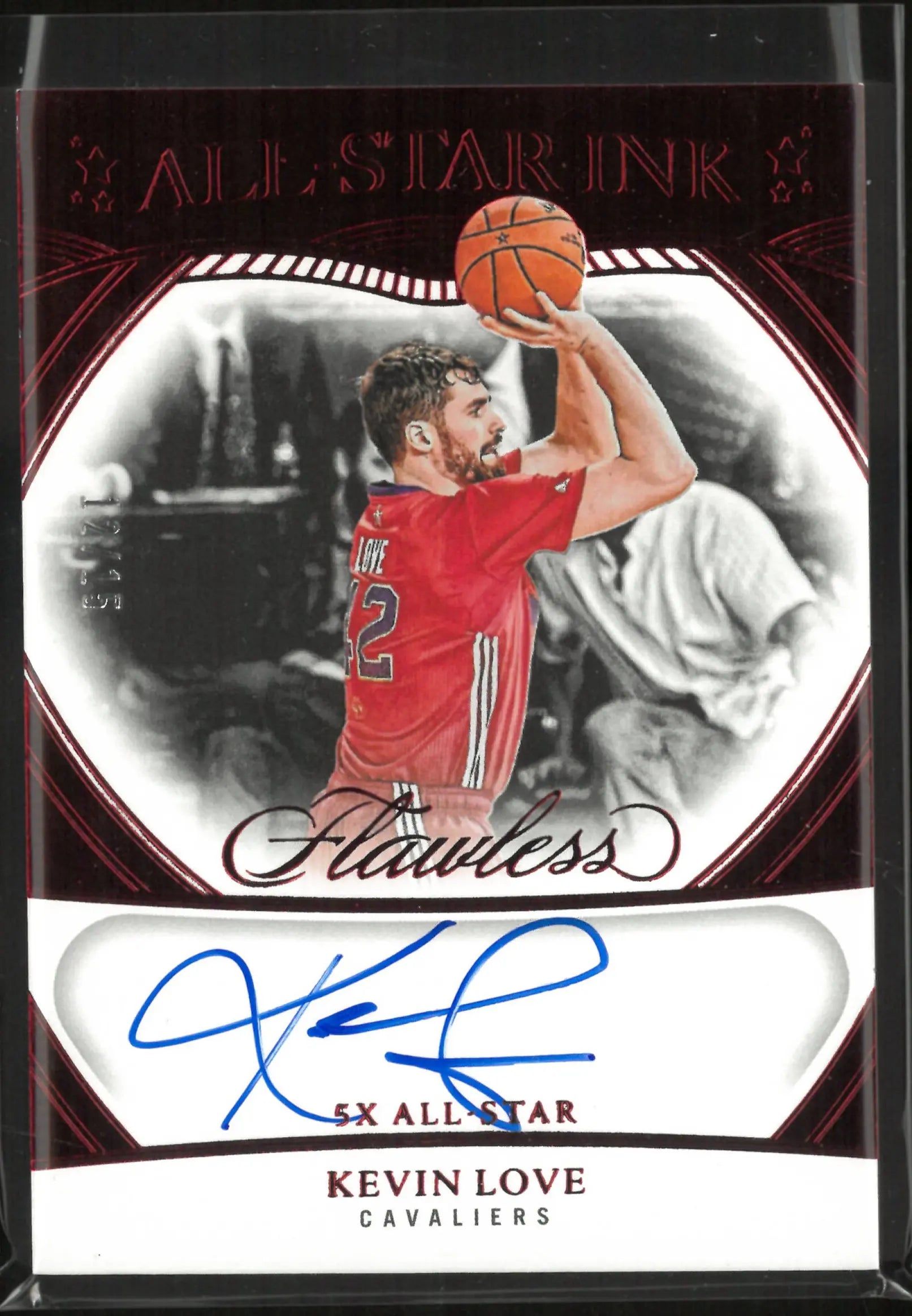 2024-25 Panini Flawless All-Star Ink Autograph Kevin Love Auto Red /15 