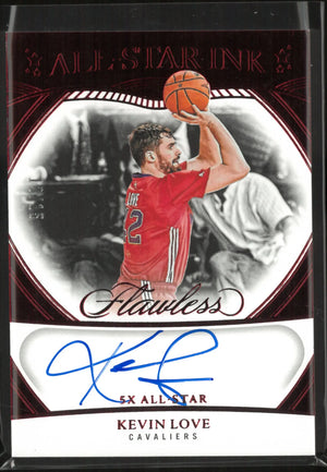 2024-25 Panini Flawless All-Star Ink Autograph Kevin Love Auto Red /15 
