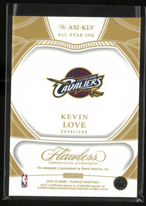 2024-25 Panini Flawless All-Star Ink Autograph Kevin Love Auto Red /15 