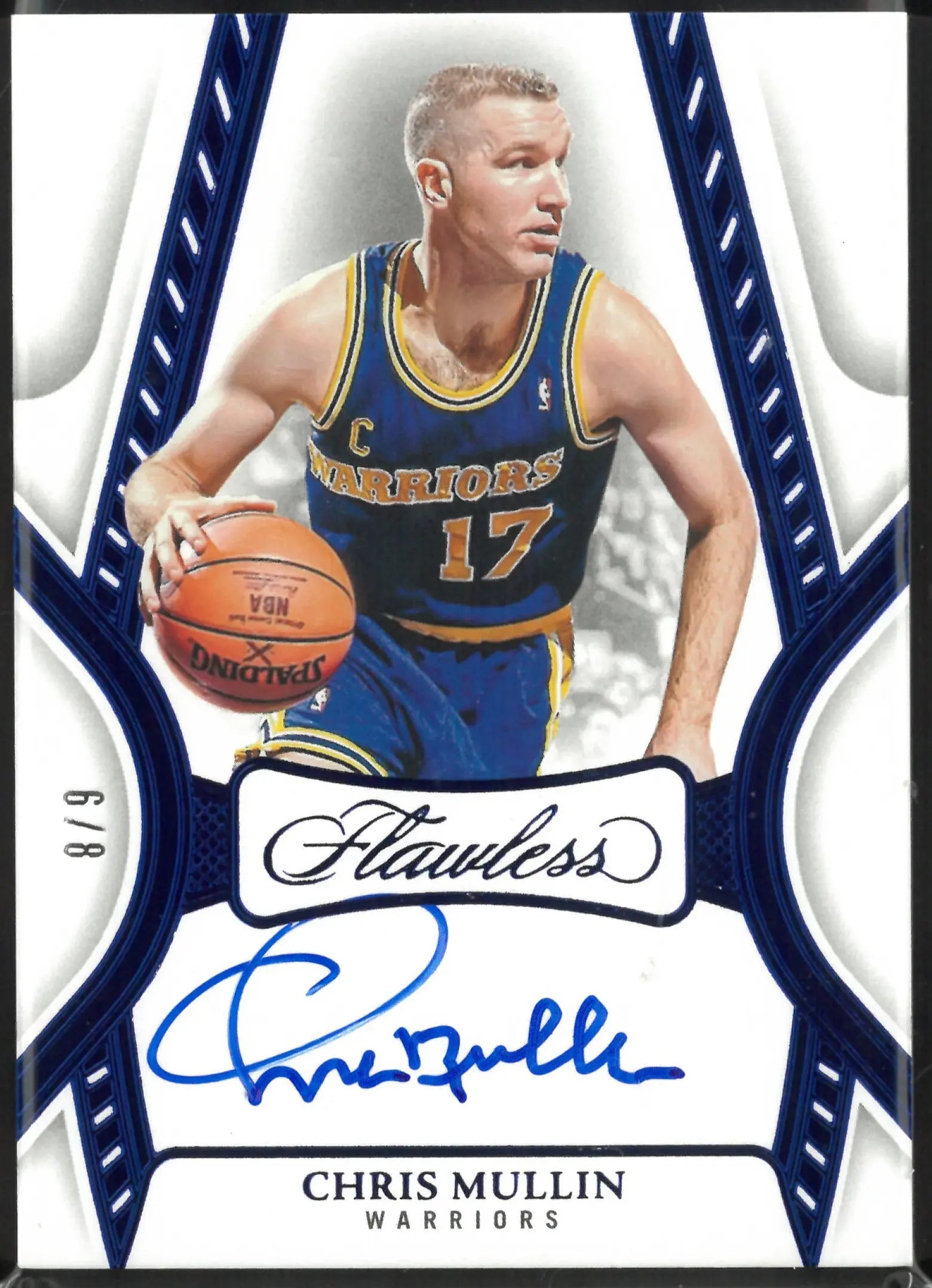 2024-25 Panini Flawless Basketball Blue Flawless Auto Chris Mullin /9 