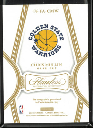 2024-25 Panini Flawless Basketball Blue Flawless Auto Chris Mullin /9 