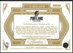 2024-25 Panini Flawless Basketball Red Horizontal Patch Auto Donovan Clingan /15 