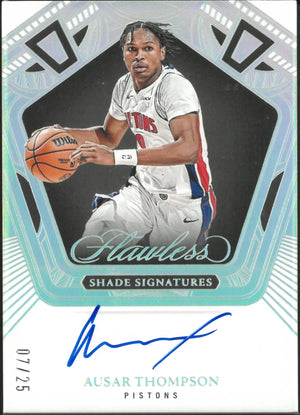 2024-25 Panini Flawless Basketball Shade Signatures Auto Ausar Thompson /25 