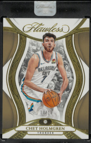2024-25 Panini Flawless Diamond Chet Holmgren Gold /10 