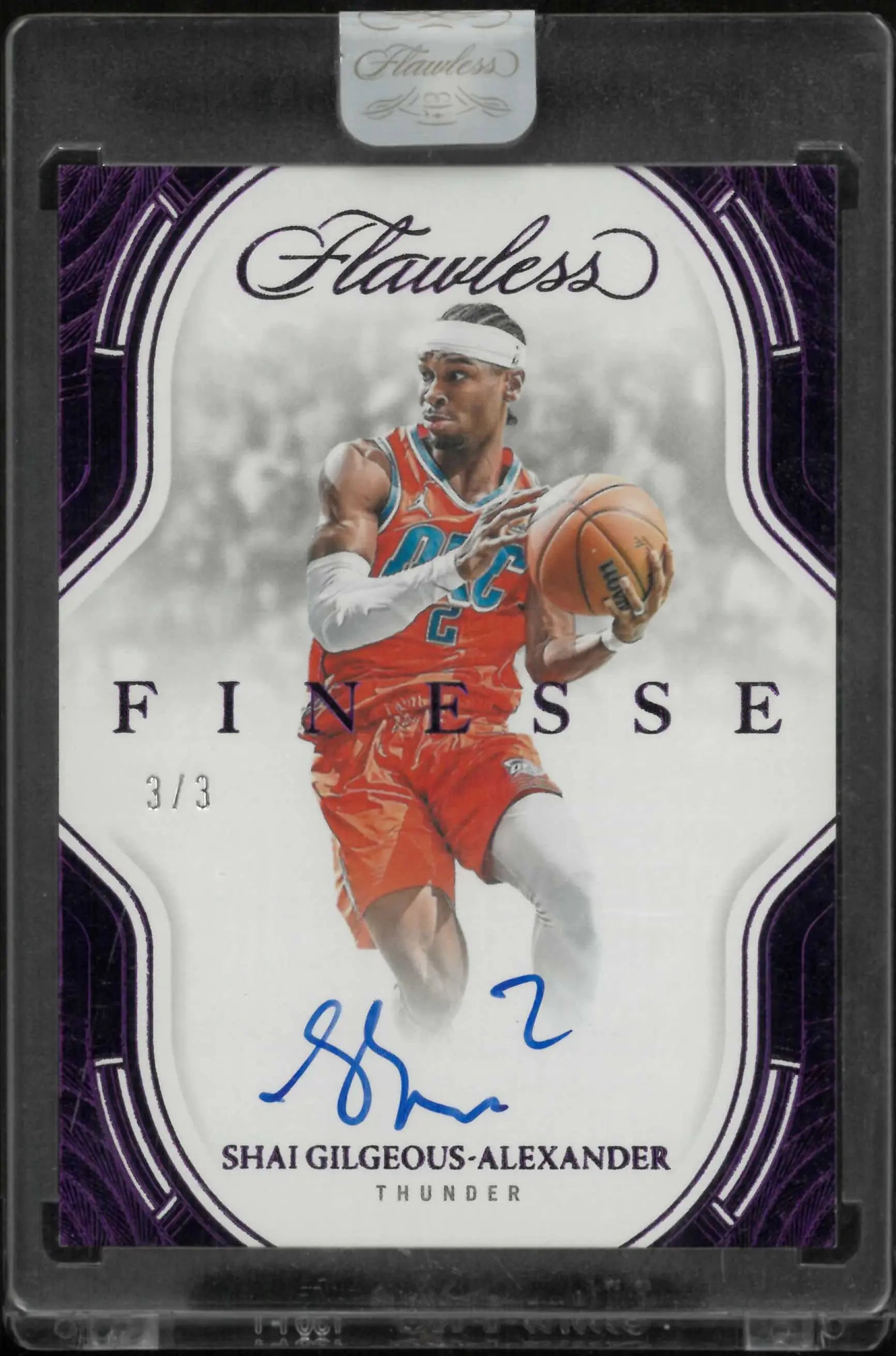 2024-25 Panini Flawless Finesse Autograph Shai Gilgeous-Alexander Purple /3 