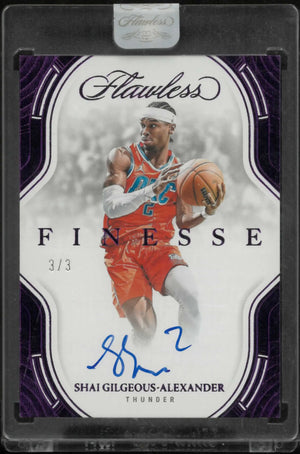 2024-25 Panini Flawless Finesse Autograph Shai Gilgeous-Alexander Purple /3 