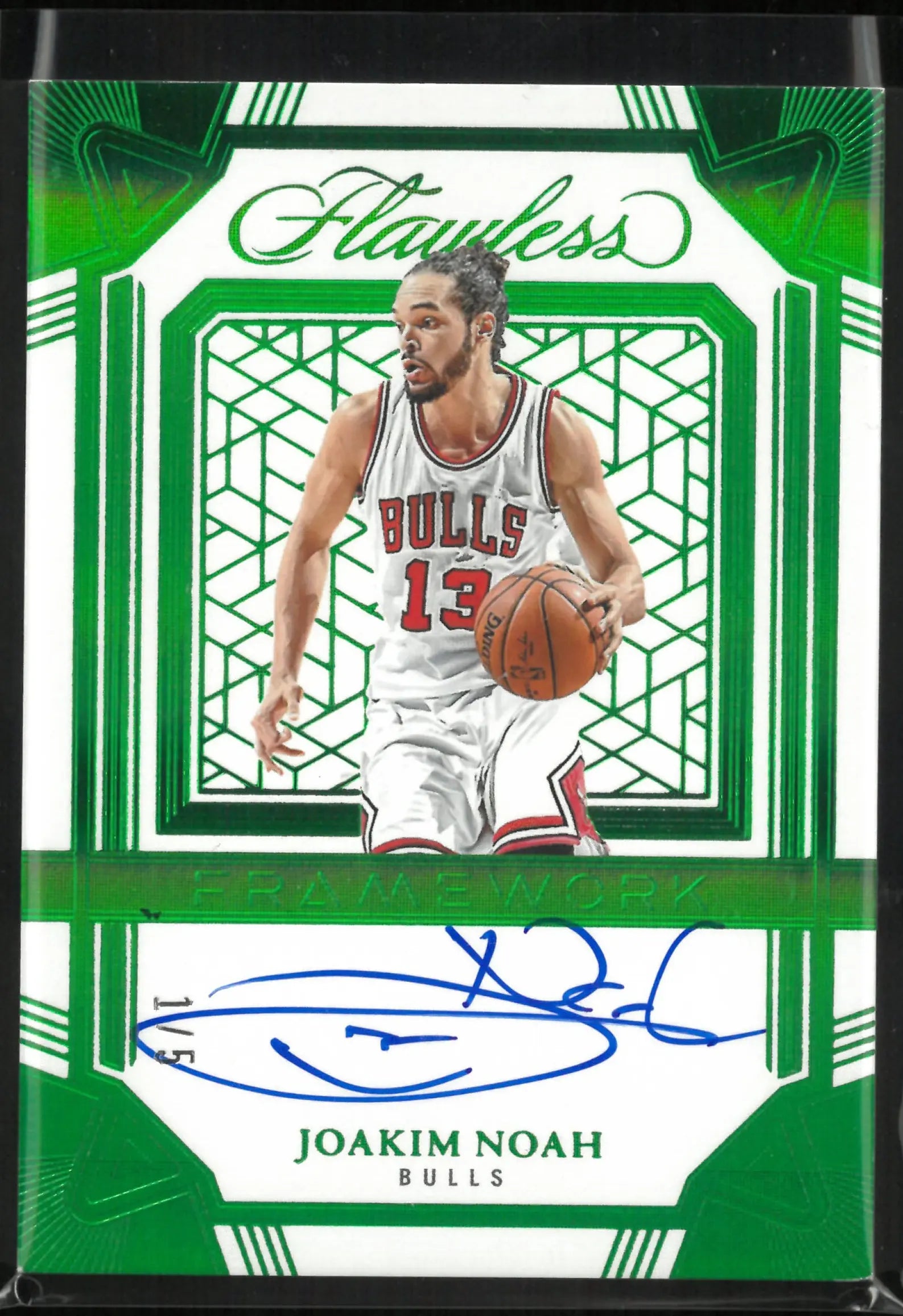 2024-25 Panini Flawless Framework Joakim Noah Autograph Auto Green /5 