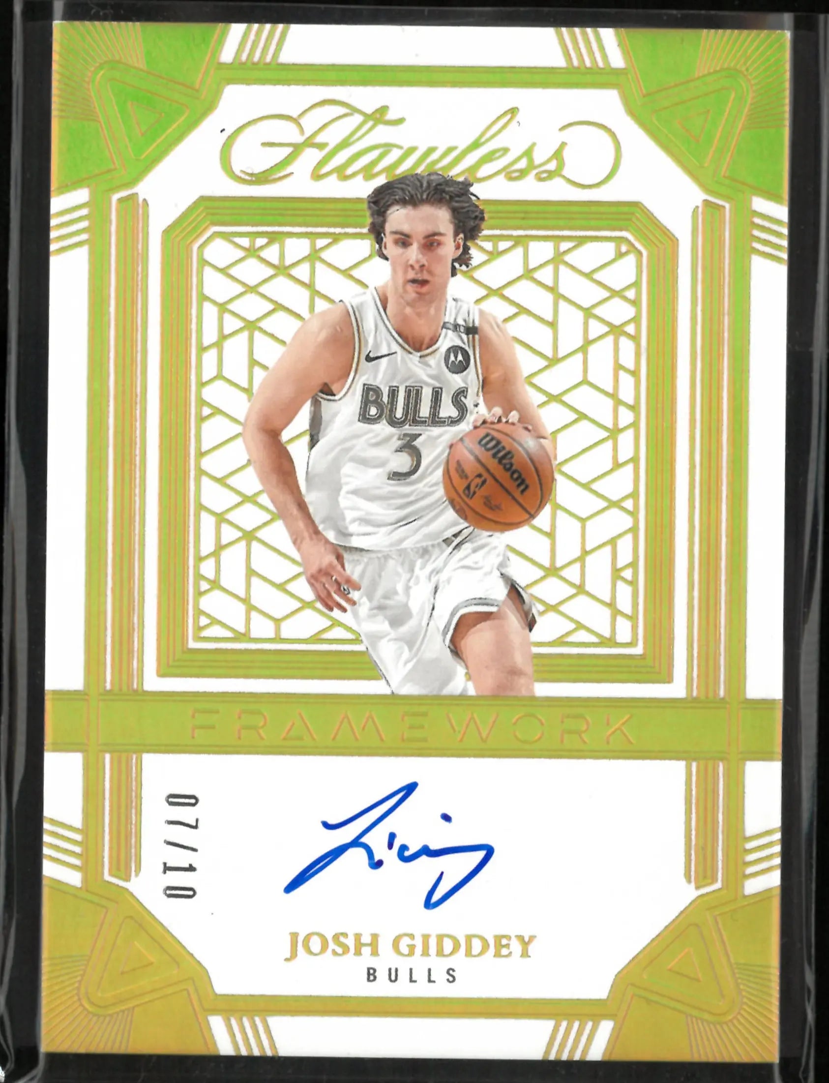 2024-25 Panini Flawless Framework Josh Giddey Autograph Gold /10 
