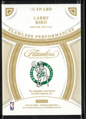 2024-25 Panini Flawless Performances Larry Bird Autograph Auto Purple /3 
