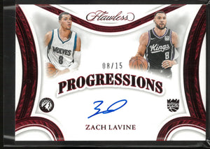 2024-25 Panini Flawless Progressions Autograph Zach Lavine Auto Red /15 