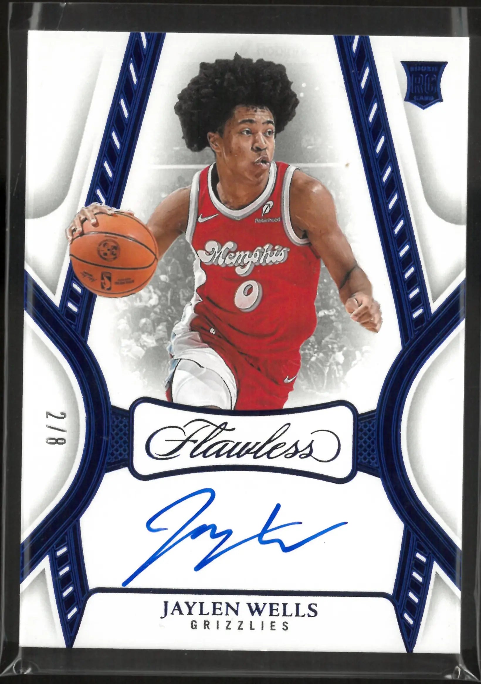 2024-25 Panini Flawless Rookie Autograph Jaylen Wells Auto RC Blue /8 