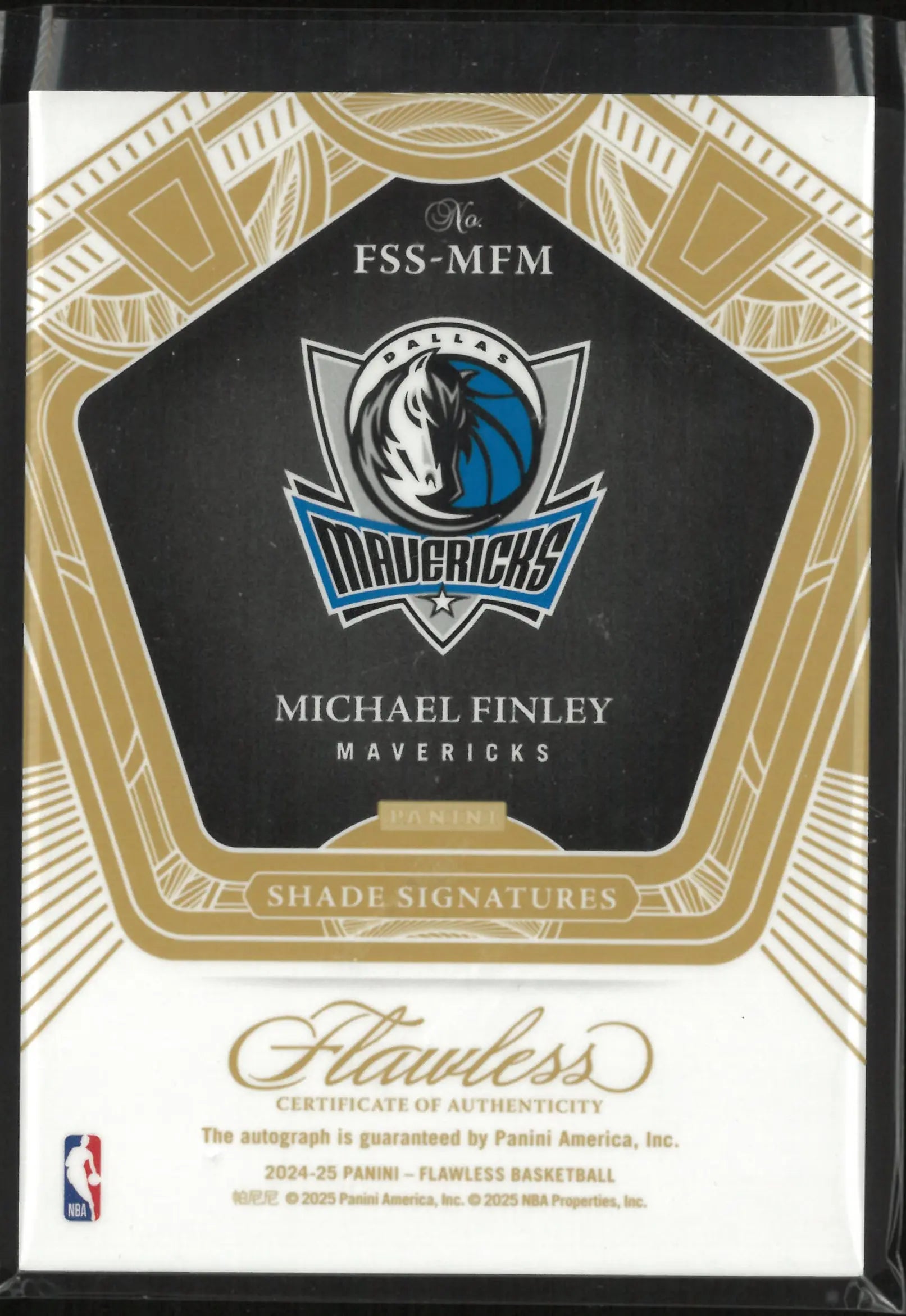 2024-25 Panini Flawless Shade Signatures Autograph Michael Finley Auto /25 