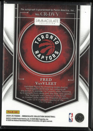 2024-25 Panini Immaculate Championship Runs Autograph Fred Van Vleet Auto /19 