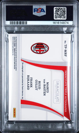 2024-25 Panini Immaculate Coll. Triple Auto Van Basten/Gullit/Rijkaard PSA 9 