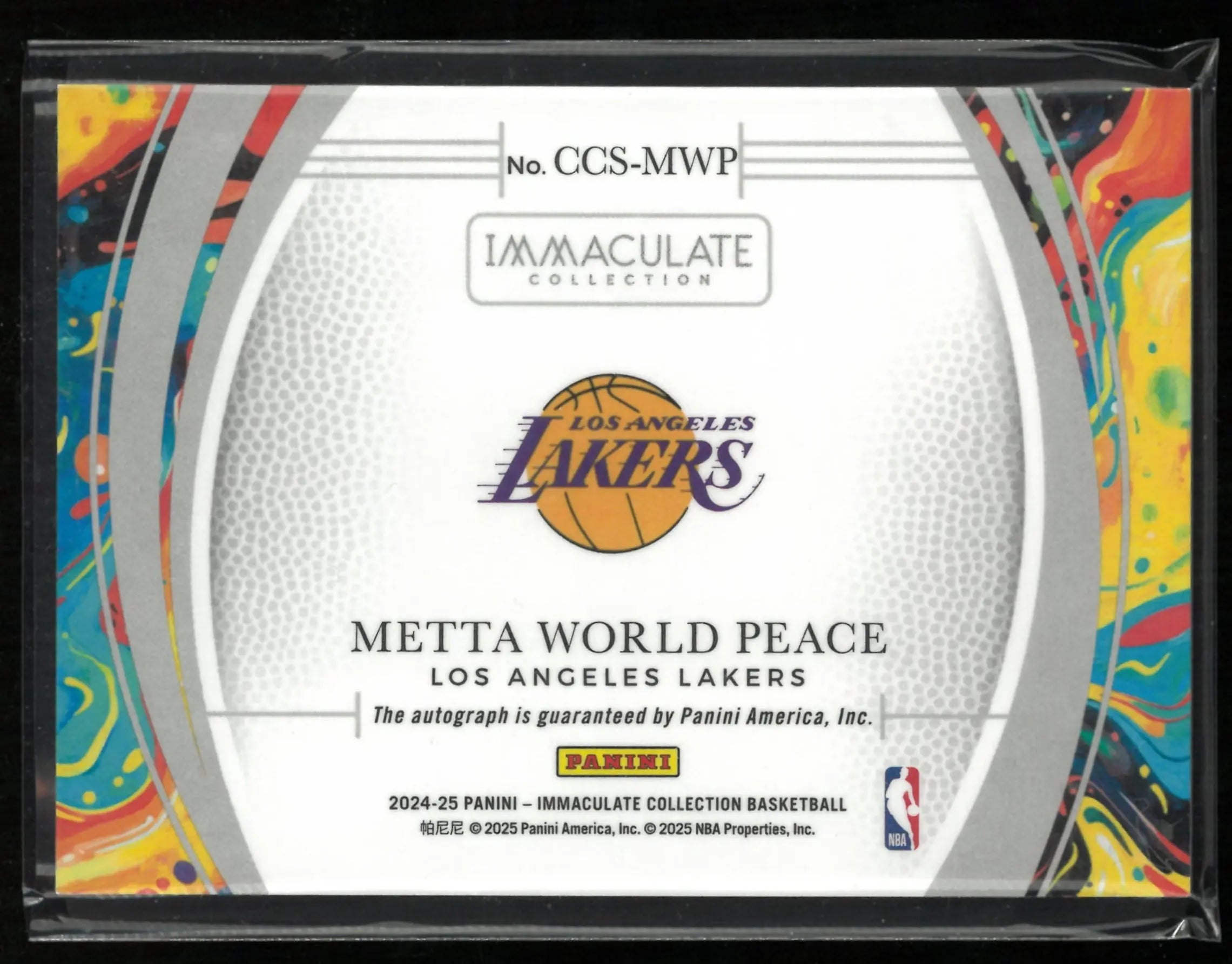 2024-25 Panini Immaculate Collection Canvas Creations Metta World Peace /24 