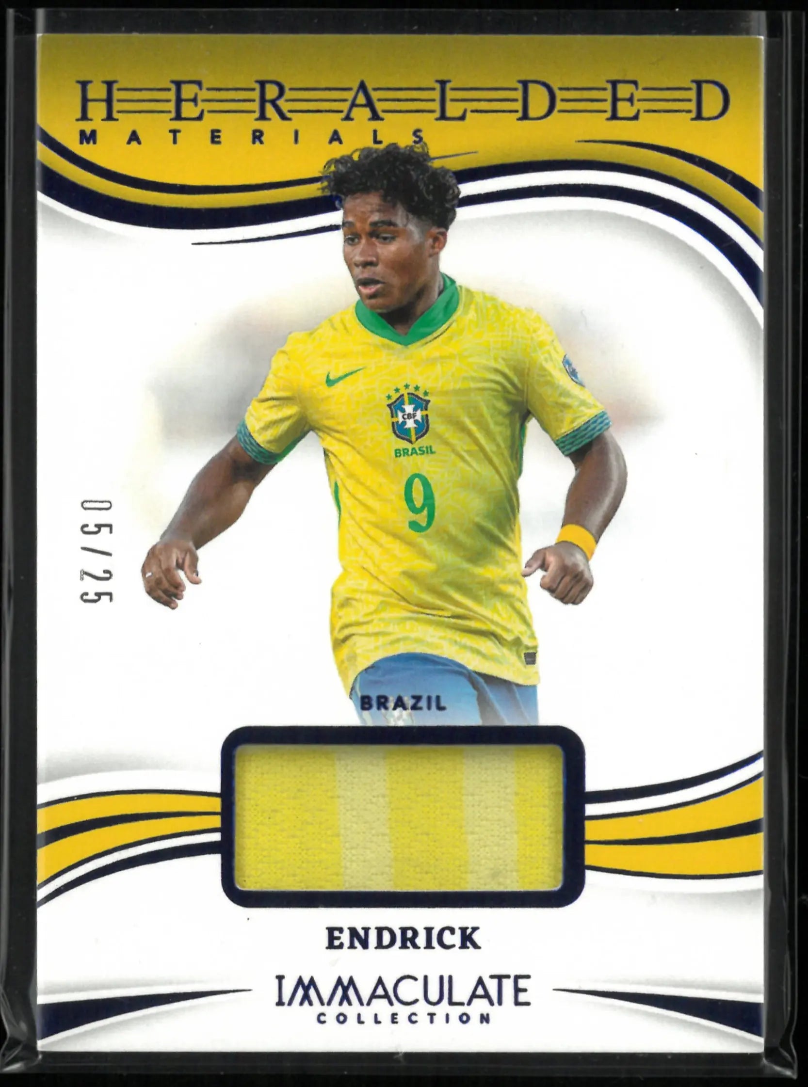 2024-25 Panini Immaculate Collection Heralded Material Patch Endrick /25 